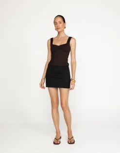 Luella Top (Chocolate)*CHARCOAL Clearance