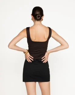Luella Top (Chocolate)*CHARCOAL Clearance