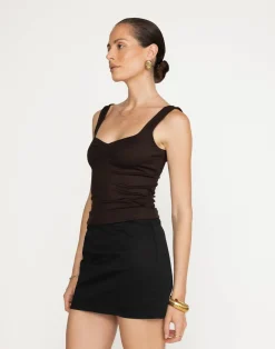 Luella Top (Chocolate)*CHARCOAL Clearance