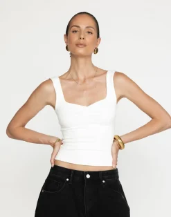 Luella Top (White)*CHARCOAL Outlet