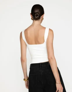 Luella Top (White)*CHARCOAL Outlet