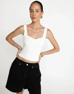 Luella Top (White)*CHARCOAL Outlet