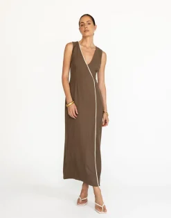 Luiza Maxi Dress (Coffee)*CHARCOAL Best