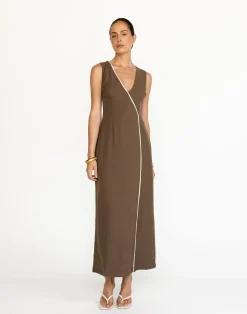 Luiza Maxi Dress (Coffee)*CHARCOAL Best