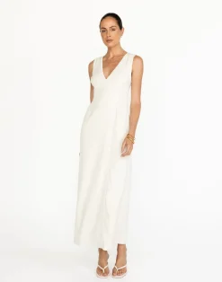 Luiza Maxi Dress (Oat)*CHARCOAL Clearance