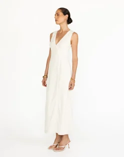 Luiza Maxi Dress (Oat)*CHARCOAL Clearance