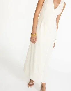 Luiza Maxi Dress (Oat)*CHARCOAL Clearance