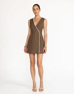Luiza Mini Dress (Coffee)*CHARCOAL Fashion