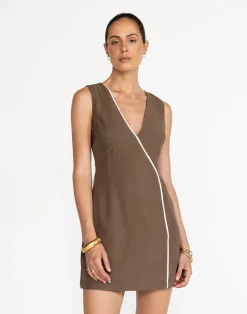 Luiza Mini Dress (Coffee)*CHARCOAL Fashion