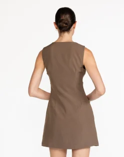 Luiza Mini Dress (Coffee)*CHARCOAL Fashion