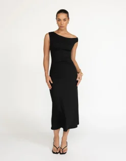 Lulu Midi Dress (Black)*CHARCOAL Discount