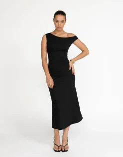 Lulu Midi Dress (Black)*CHARCOAL Discount