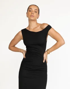 Lulu Midi Dress (Black)*CHARCOAL Discount