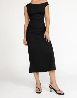 Lulu Midi Dress (Black)*CHARCOAL Discount