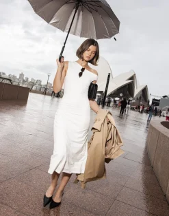 Lulu Midi Dress (White)*CHARCOAL Hot