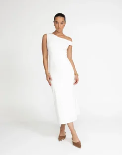 Lulu Midi Dress (White)*CHARCOAL Hot