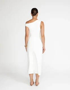 Lulu Midi Dress (White)*CHARCOAL Hot