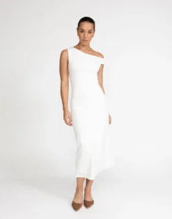 Lulu Midi Dress (White)*CHARCOAL Hot