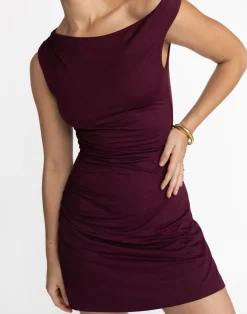 Lulu Mini Dress (Plum)*CHARCOAL New