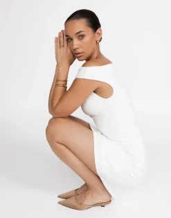 Lulu Mini Dress (White)*CHARCOAL Hot