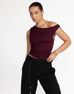 Lulu Top (Plum)*CHARCOAL New