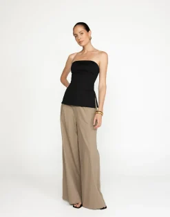 Madelaine Strapless Top (Black)*CHARCOAL Clearance