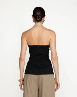 Madelaine Strapless Top (Black)*CHARCOAL Clearance