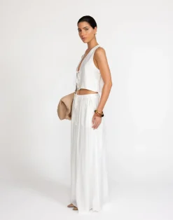 Madi Maxi Skirt (White)*CHARCOAL Outlet