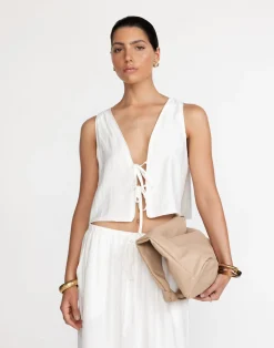 Madi Top (White)*CHARCOAL New