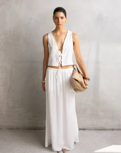 Madi Top (White)*CHARCOAL New