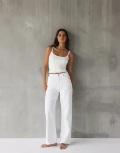 Malina Cami Top (White)*CHARCOAL New
