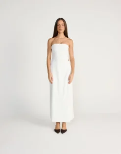 Mariza Maxi Dress (White)*CHARCOAL Sale