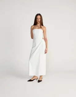Mariza Maxi Dress (White)*CHARCOAL Sale