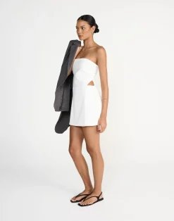 Mariza Mini Dress (White)*CHARCOAL CLOTHING Best