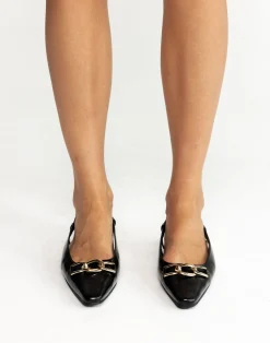 Maxine Flats (Black Shine) - By*Billini Clearance