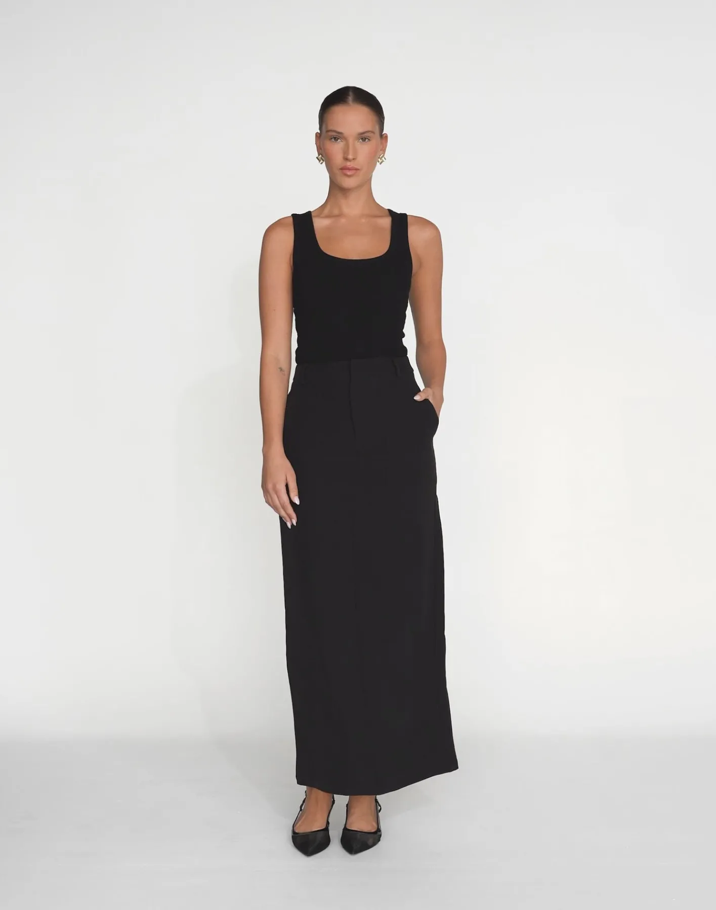 Micaela Maxi Skirt (Black)*CHARCOAL Online