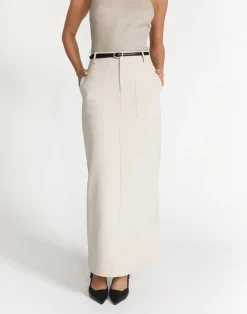 Micaela Maxi Skirt (Oat)*CHARCOAL Sale