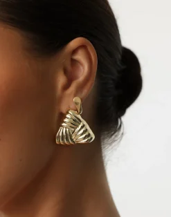 Mina Earrings (Gold)*CHARCOAL Discount