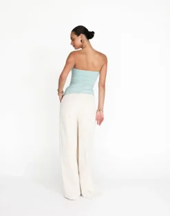 Monique Strapless Top (Azure)*CHARCOAL Clearance
