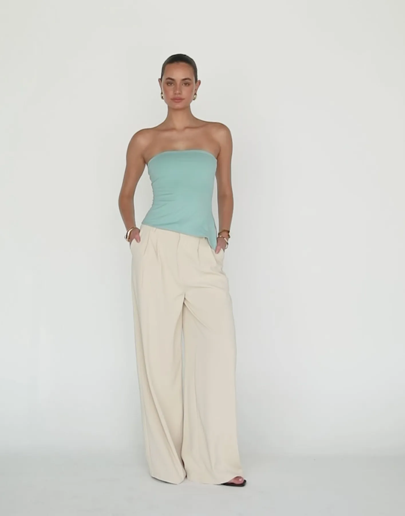 Monique Strapless Top (Azure)*CHARCOAL Best