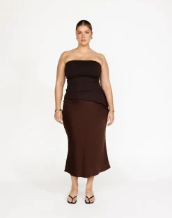 Monique Strapless Top (Chocolate)*CHARCOAL Online