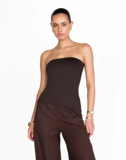 Monique Strapless Top (Chocolate)*CHARCOAL Online