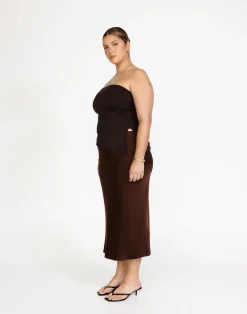 Monique Strapless Top (Chocolate)*CHARCOAL Online