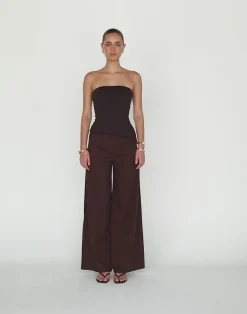 Monique Strapless Top (Chocolate)*CHARCOAL Online