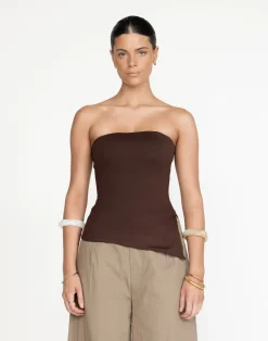 Monique Strapless Top (Cocoa)*CHARCOAL Discount