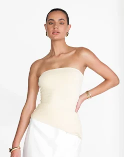 Monique Strapless Top (Oat)*CHARCOAL Discount