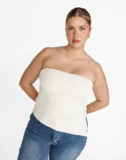 Monique Strapless Top (Oat)*CHARCOAL Discount
