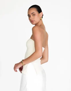 Monique Strapless Top (Oat)*CHARCOAL Discount