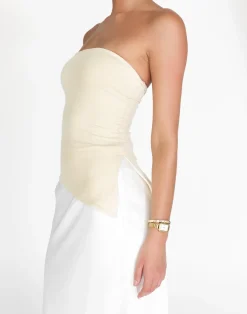 Monique Strapless Top (Oat)*CHARCOAL Discount