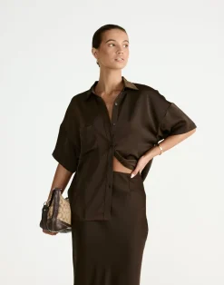 Morena Top (Chocolate)*CHARCOAL Sale